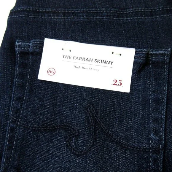 NWT Adriano Goldschmied AG Farrah Skinny in Blue Basin Stretch Jeans 25 - Picture 5 of 6